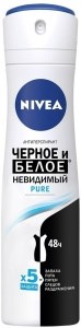 Дезодорант спрей Nivea Pure Невидимая защита для черного и белого 150 мл 4605698000576