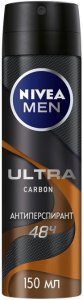 Дезодорант-антиперспирант спрей Nivea Men Ultra Carbon, 150мл 4005900632555