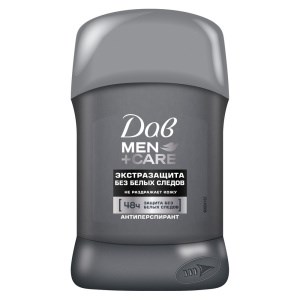 Дезодорант стик дав Men+Care Экстразащита без белых следов 50 мл 46137760