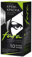 Крем-краска для бровей и ресниц Fara тон 1.0 Черный 4640011159692