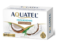 Aquatel Крем-мыло твердое кокосовое молочко, 90 гр. 4601313020318