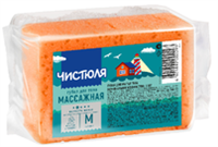 ЧИСТЮЛЯ губка для тела МАССАЖНАЯ прямоугольная размер М 4601892002293