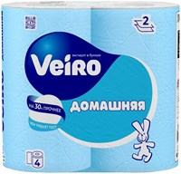 Туалетная бумага Veiro Домашняя Белая 2 слоя 4 рулона 4607075798472