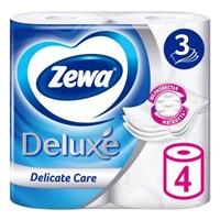 Туалетная бумага Zewa Deluxe 3 слоя Белая, 4шт 7322540313369