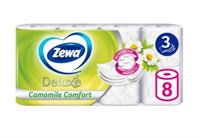 Туалетная бумага Zewa Deluxe 3 слоя Ромашка, 8шт 7322540055337