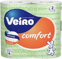 Туалетная бумага Veiro Comfort 2 слоя 4 рулона 4607075797413
