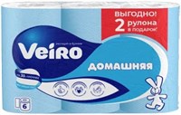 Туалетная бумага Veiro Домашняя Белая 2 слоя 6 рулонов 4670024934528