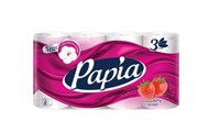 Т/Бумага PAPIA Клубничная мечта 3сл/8рул/7бл. в уп ББ01367