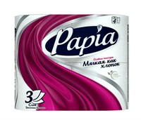 Т/Бумага PAPIA Белая 3сл/4рул./14бл. в уп. ББ01371