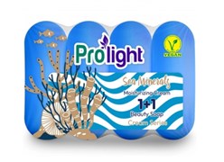 Мыло туалетное с увлажняющим кремом PROLIGHT 1+1 Морские минералы, 4Х80 гр. (эко-пак) 27158