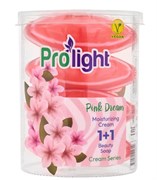 Мыло туалетное с увлажняющим кремом PROLIGHT Розовая мечта, 4Х90 гр. (пэт-банка) 27159