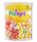 Мыло туалетное с увлажняющим кремом PROLIGHT Букет, 4Х90 гр. (пэт-банка) 27160