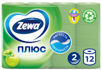 Туалетная бумага Zewa Плюс 2 слоя Яблоко, 12шт 7322540606331