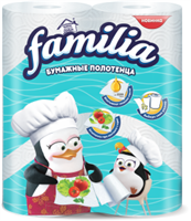 Бумажные полотенца Familia Белые 2 слоя 2 рулона 4604857000259
