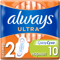 Прокладки Always Ultra Normal 4 капли 10 штук 4015400041641