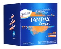 Тампоны Tampax Compak Super с аппликатором, 16шт 4015400219712