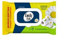 Emily Style  Влажная РАСТВОРЯЮЩАЯСЯ туалетная бумага 72шт с крышкой 4620739976139