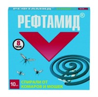 Спирали от комаров и мошек Сибиар Рефтамид 10шт 4600171531080