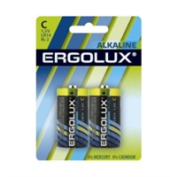 Ergolux Alkaline  C щелочная батарейка, 1.5В 2шт   LR14 BL-2 4895117871058