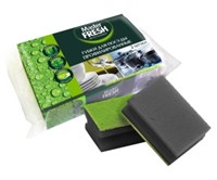 Master FRESH  Губки д/посуды профилированные, 2шт. BLACK поролон 4620739970113