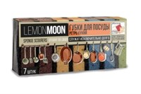 LEMON MOON RETRO РЕТРО КУХНЯ губки для посуды КРУПНОПОРИСТЫЕ 100х71х30 7шт (30) 4607809518796