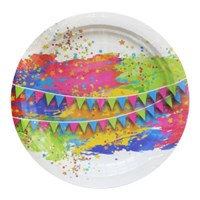 Тарелка одноразовая мелкая d180 мм, диз. 