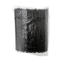 Трубочки для коктейлей 210 мм, d5 мм, черные с гофроизгибом, 250 шт/упак 4605033342696