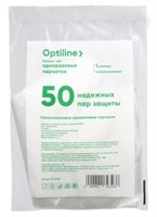 Перчатки OptiLine полиэтиленовые одноразовые , размер L, 100 шт. 2001802941780