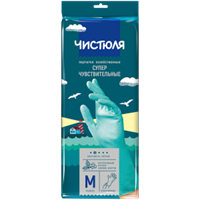 Перчатки Чистюля хозяйственные легкие прочные размер M 4601892008288