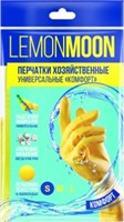 LEMON MOON перчатки хозяйственные КОМФОРТ с напылением (S) (100) 4610093081242
