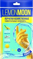 LEMON MOON перчатки хозяйственные КОМФОРТ с напылением¶(L) (100) 4610093081259