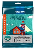 ЧИСТЮЛЯ салфетки трехслойные экстравпитывающие МУЛЬТИФИБРА 3шт. 4601892010847