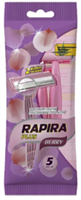 Одноразовый cтанок для бритья Rapira Berry Plus 5 штук 4601236001203