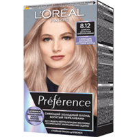 Краска для волос L'Oreal Paris Preference тон 8.12 Аляска Светло-русый пепельный бежевый 3600523948581