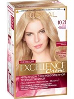 Краска для волос L'Oreal Paris Excellence тон 10.21 Светло-Светло-Русый Перламутровый Осветляющий 3600523781225