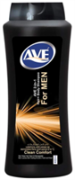 AVE Шампунь-гель для душа 2 в1 мужской  (чистый комфорт), 400мл. 6260010540987