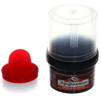 Крем для обуви Эффектон Люкс с губкой Коричневый 50 мл 4607007501156