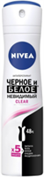 Дезодорант спрей женский  Черное и Белое невидимый Clear  Nivea 150 мл 4605698000156